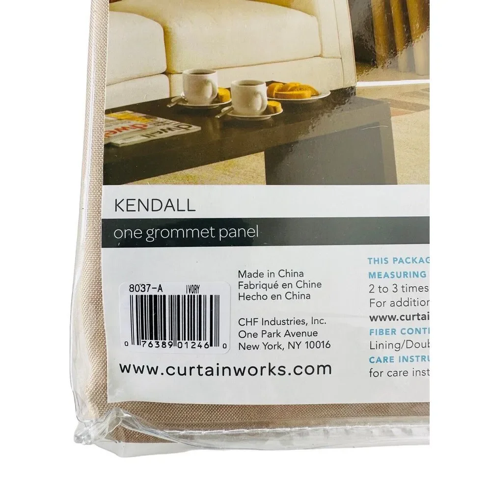 NEW Curtainworks Kendall Color Block Grommet Curtain Window Panel 52